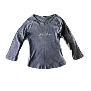 GUESS JEANS ribbed Henley thermal top shirt Y2K